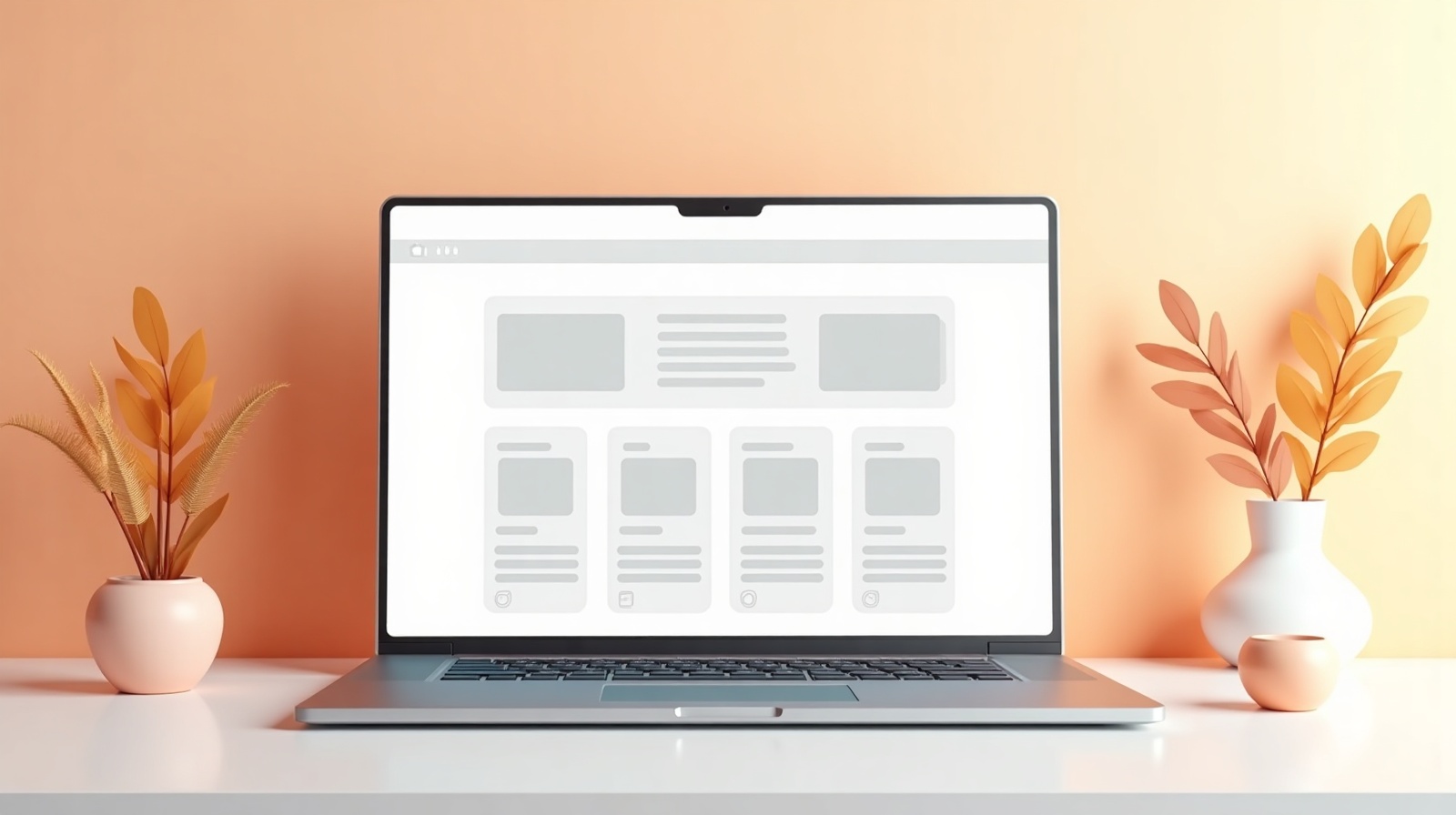 A checklist on a laptop screen representing a review of whether a small business website is performing